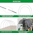 Polytunnel növényalagút magaságyáshoz 18 darabos - outlet termék