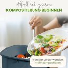 EcoBio konyhai hulladékgyűjtő - 7L komposztáló fedéllel és fogantyúval - szagmentes - outlet termék
