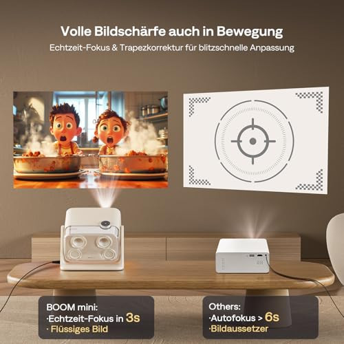 Aurzen Boom Mini 4 az 1-ben okos vetítő Google TV-vel, 4K támogatás, házimozi és - outlet termék