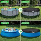 PATWING időjárásálló medencetakaró kerek Ø 370 Ø320-366cm medencékhez, UV-álló - outlet termék