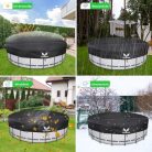 PATWING időjárásálló medencetakaró kerek Ø 370 Ø320-366cm medencékhez, UV-álló - outlet termék