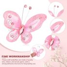 PATIKIL 12 darab pillangók kézműveshez, 5,5 cm hálós drót csillogó organza pillangók - outlet termék