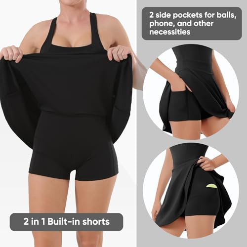 Bezioner női teniszruha beépített melltartóval zsebes - outlet termék