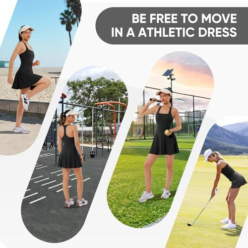 Bezioner női teniszruha beépített melltartóval zsebes - outlet termék