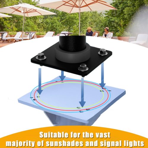 KEELYY földhüvely napernyőhöz, univerzális alaplap rozsdamentes acél földhorgony betonba - outlet termék