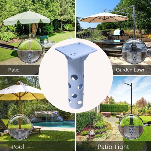 KEELYY földhüvely napernyőhöz, univerzális alaplap rozsdamentes acél földhorgony betonba - outlet termék