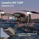 Drone Dual HD kamera gyerekeknek 720P WiFi, táska, útvonal repülés, fej nélküli mód - outlet termék