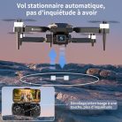 Drone Dual HD kamera gyerekeknek 720P WiFi, táska, útvonal repülés, fej nélküli mód - outlet termék