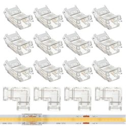   GTIWUNG COB 2 Pin 8mm csatlakozó készlet 4 darabos L alakú és 12 darabos egyenes - outlet termék