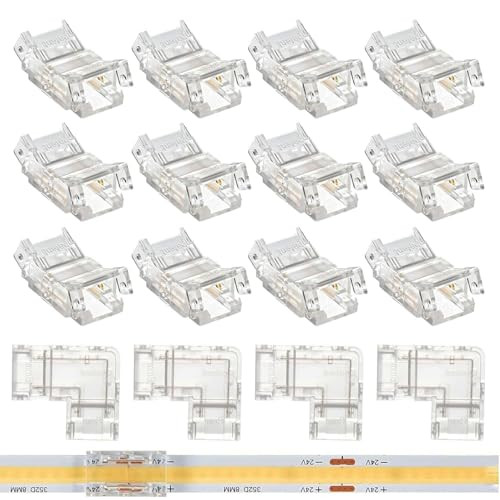 GTIWUNG COB 2 Pin 8mm csatlakozó készlet 4 darabos L alakú és 12 darabos egyenes - outlet termék