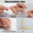 GTIWUNG COB 2 Pin 8mm csatlakozó készlet 4 darabos L alakú és 12 darabos egyenes - outlet termék