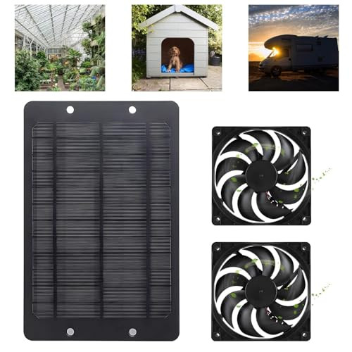 Solar Extractor Fan 12 V 10 W, kettős ventilátor, vízálló napelem ventilátor - outlet termék