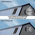 Solar Extractor Fan 12 V 10 W, kettős ventilátor, vízálló napelem ventilátor - outlet termék