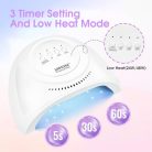 JODSONE UV LED körömlámpa 30 LED-es körömszárító automatikus érzékelő, 3 időzítő - outlet termék