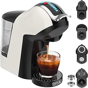 KOTLIE EM-308A 5 az 1-ben kapszulás kávéfőző 19 bar, fehér - outlet termék