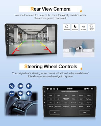CAMECHO Android 13 [2G+64G] autórádió VW Tiguan 2010-2017 9 colos kijelzővel, vezeték - outlet termék