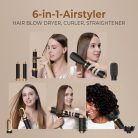 OKWRAP Airstyler hajformázó készlet 6 az 1-ben kerek kefés hajszárító, meleg levegős - outlet termék