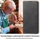 Samsung Galaxy S25 5G bőrtok pénztárca, edzett üveg, prémium bőr, könyv formátum - outlet termék