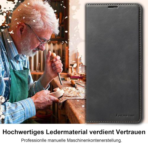 Samsung Galaxy S25 5G bőrtok pénztárca, edzett üveg, prémium bőr, könyv formátum - outlet termék