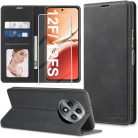 OPPO Reno 12F/12FS bőrtok pénztárca, edzett üveg, könyv formátum, kártyanyílás - outlet termék