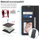 OPPO Reno 12F/12FS bőrtok pénztárca, edzett üveg, könyv formátum, kártyanyílás - outlet termék