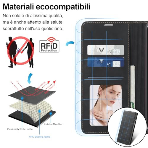 OPPO Reno 12F/12FS bőrtok pénztárca, edzett üveg, könyv formátum, kártyanyílás - outlet termék