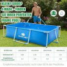 Hanjet Steel keretes medence szett 180x140x60cm, kék - outlet termék