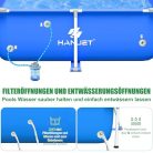 Hanjet Steel keretes medence szett 180x140x60cm, kék - outlet termék