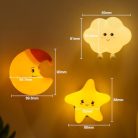 HOTUT csillag éjjeli lámpa gyerekeknek 3 fény mód, szilikon, érintésvezérlés - outlet termék