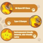 HOTUT csillag éjjeli lámpa gyerekeknek 3 fény mód, szilikon, érintésvezérlés - outlet termék