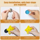 HOTUT csillag éjjeli lámpa gyerekeknek 3 fény mód, szilikon, érintésvezérlés - outlet termék