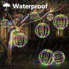 iBaycon karácsonyi világítás kültéri, színes függő gömbök villogó gyöngyökkel - outlet termék