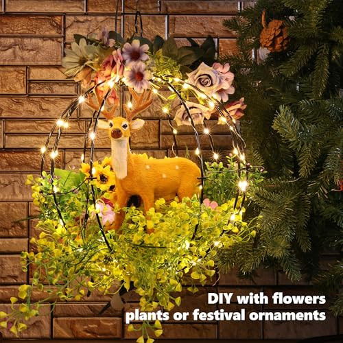 iBaycon karácsonyi világítás kültéri gömb, melegfehér lógó gömbök villogó - outlet termék