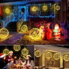 iBaycon karácsonyi világítás kültéri gömb, melegfehér lógó gömbök villogó - outlet termék