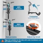 Housolution kerékpár fali tartó - EVA habszivacsos, szénacél, robusztus és állítható - outlet termék