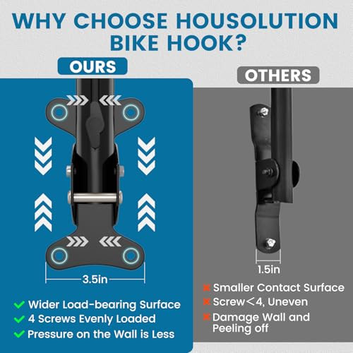 Housolution kerékpár fali tartó - EVA habszivacsos, szénacél, robusztus és állítható - outlet termék