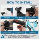 Housolution kerékpár fali tartó - EVA habszivacsos, szénacél, robusztus és állítható - outlet termék