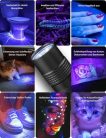 Lepro UV zseblámpa, 365 nm UV lámpa klipsszel, elemes fekete fény zseblámpa - outlet termék
