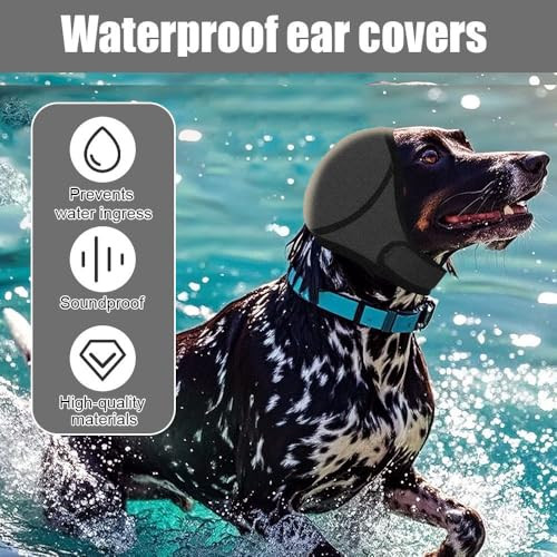 Kutya úszósapka vízálló, állítható, zajvédelem, kicsi, közepes és nagy kutyáknak - outlet termék