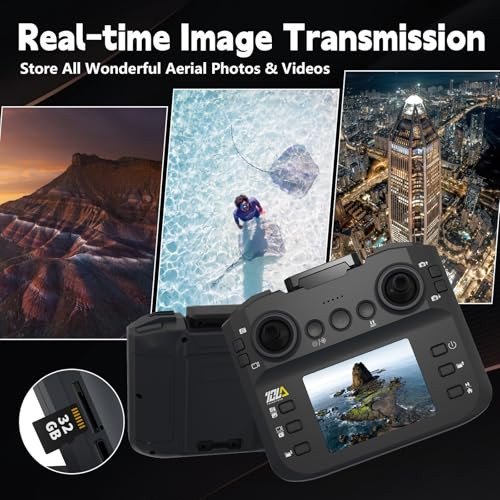 Toladrone TD12LCD drón kamerával, összecsukható RC drón LCD kijelzős távirányítóval - outlet termék