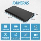 ZAIZAITY HD 1080P kamera hordozható akkumulátorral 512GB kompatibilis, 10,000mAh - outlet termék