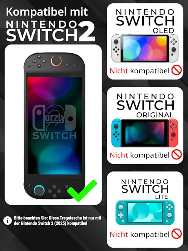 Orzly hordtáska Nintendo Switch 2 2025 konzolhoz, 7,9 hüvelykes képernyővédő, kemény - outlet termék