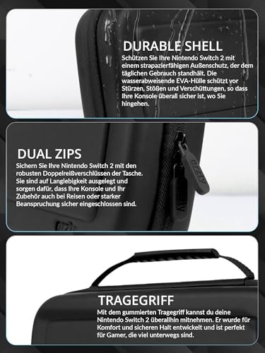 Orzly hordtáska Nintendo Switch 2 2025 konzolhoz, 7,9 hüvelykes képernyővédő, kemény - outlet termék