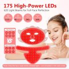 USUIELIGHT LED arcmaszk fényterápia, 7 színű LED maszk arcra és nyakra anti-aging - outlet termék