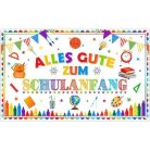 Luminora 182,9 x 109,2 cm fehér iskolakezdés háttér dekorációs banner - outlet termék