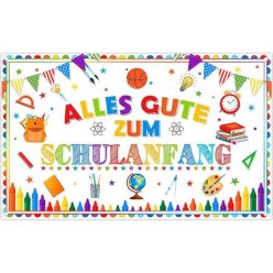   Luminora 182,9 x 109,2 cm fehér iskolakezdés háttér dekorációs banner - outlet termék