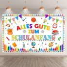 Luminora 182,9 x 109,2 cm fehér iskolakezdés háttér dekorációs banner - outlet termék