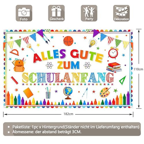 Luminora 182,9 x 109,2 cm fehér iskolakezdés háttér dekorációs banner - outlet termék