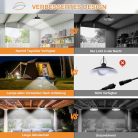 Laybasic napelemes lámpa mozgásérzékelővel, extra fényes LED függőlámpa hosszú - outlet termék