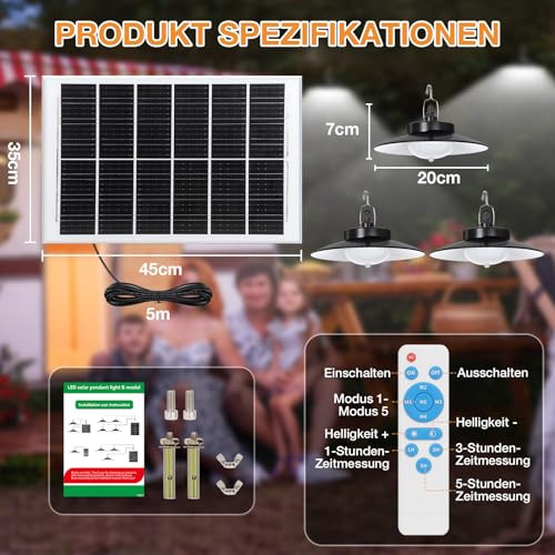 Laybasic napelemes lámpa mozgásérzékelővel, extra fényes LED függőlámpa hosszú - outlet termék